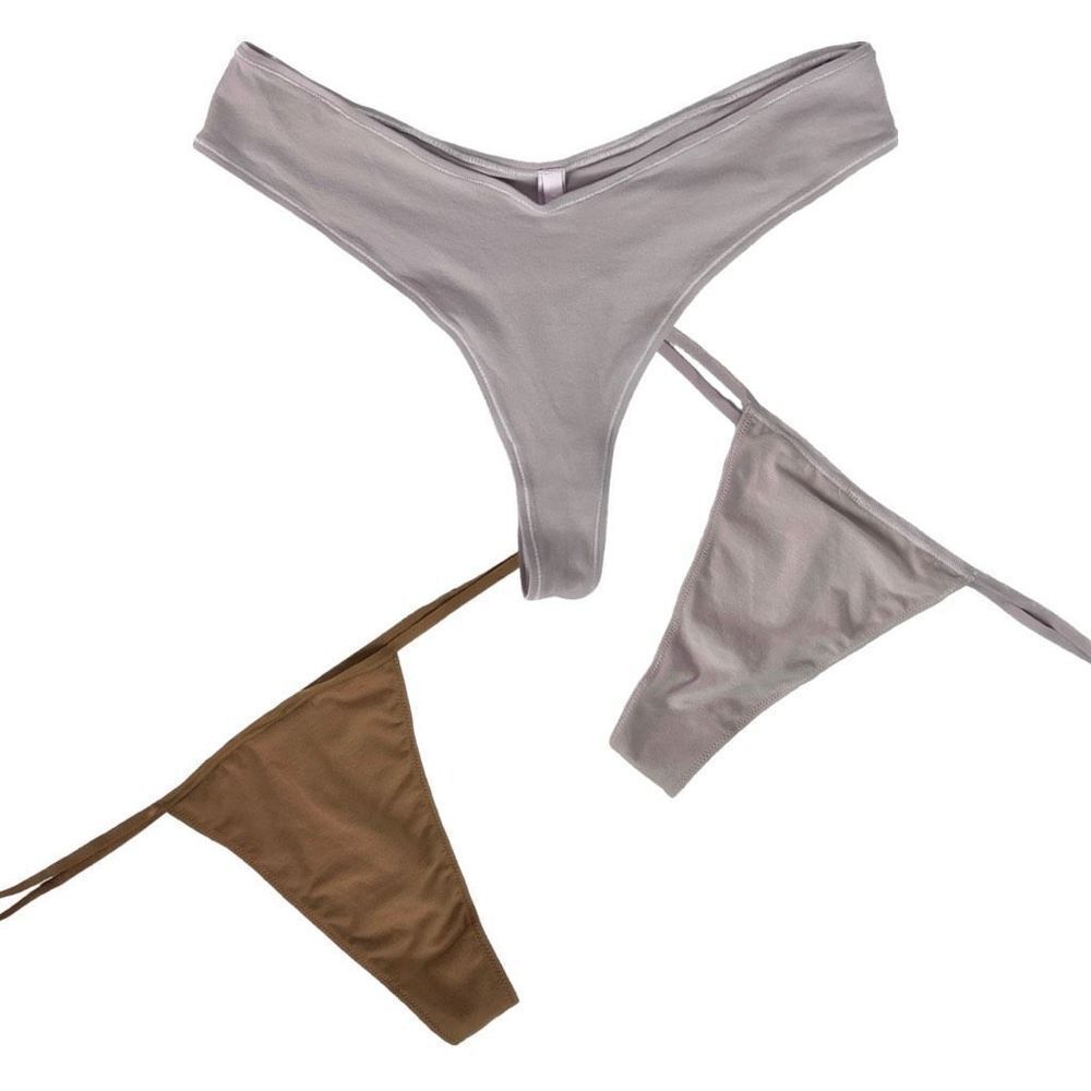 SKIMS Lot of 3 Cotton Jersey Thong Panties Bundle 4X New